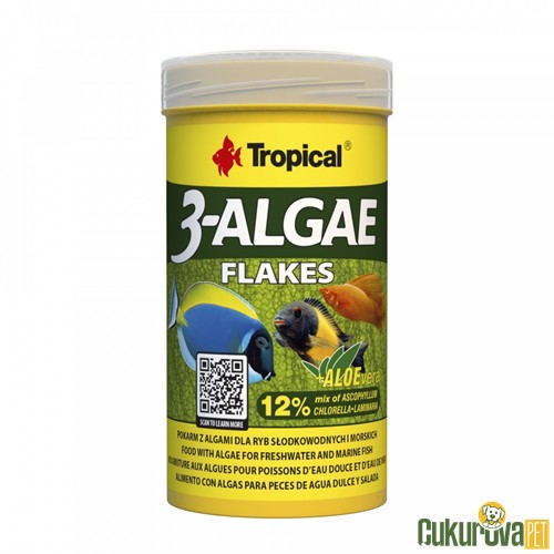 Tropical 3-Algae Flakes Pul Yem 250 Ml - 50 Gr