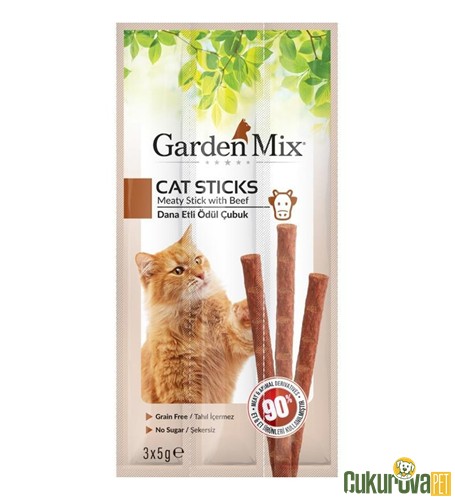 Gardenmix Cat Sticks Dana Etli Kedi Ödül Çubuğu 3 x 5 Gr