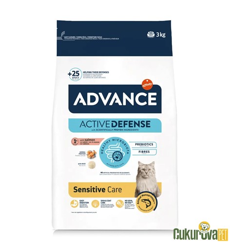 Advance Sensitive Care Somonlu Yetişkin Kedi Maması 3 Kg