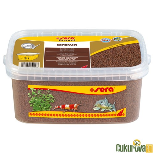 Sera Gravel Brown Akvaryum Kumu Kahverengi 2 - 3 Mm / 3 L