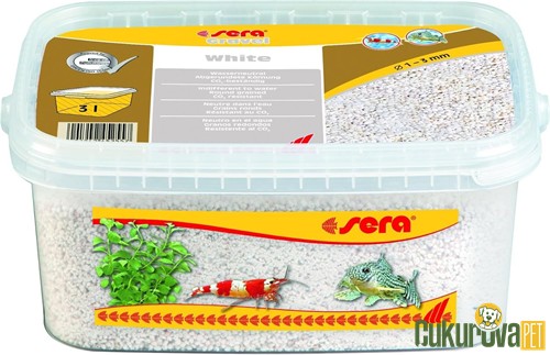 Sera Gravel White Akvaryum Kumu Beyaz 1 - 3 Mm / 3 L