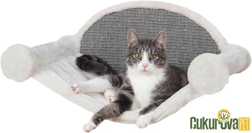 Trixie Kedi Hamağı ve Yatağı Beyaz - Gri 23 x 54 x 33 Cm