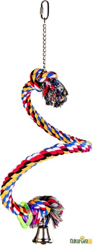 Trixie Asılabilir Renkli Spiral Papağan Oyuncağı 50 Cm