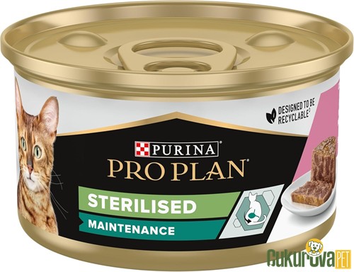 Pro Plan Sterilised Somonlu ve Ton Balıklı Kısırlaştırılmış Kedi Yaş Maması 85 Gr