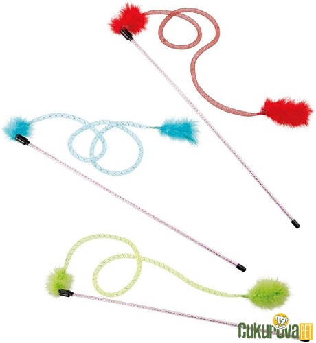 Ferplast Tüylü Simli Kedi Oltası Karışık Renkli 150 Cm