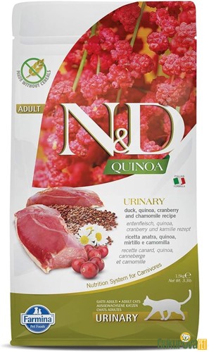 N&D Quinoa Urinary Ördekli Yetişkin Kedi Maması 1.5 Kg