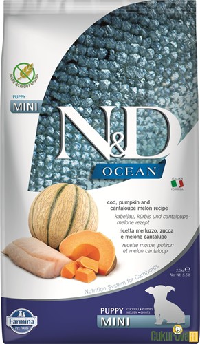 N&D Ocean Puppy Mini Morina Balıklı Kavunlu Ve Balkabaklı Yavru Köpek Maması 2.5 Kg