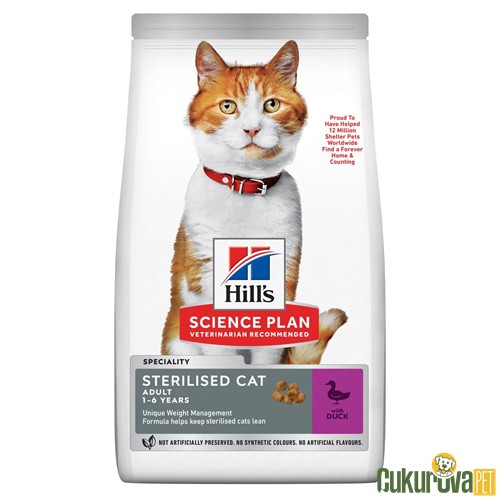 Hill's Science Plan Sterilised Ördekli Kısırlaştırılmış Kedi Maması 10 Kg