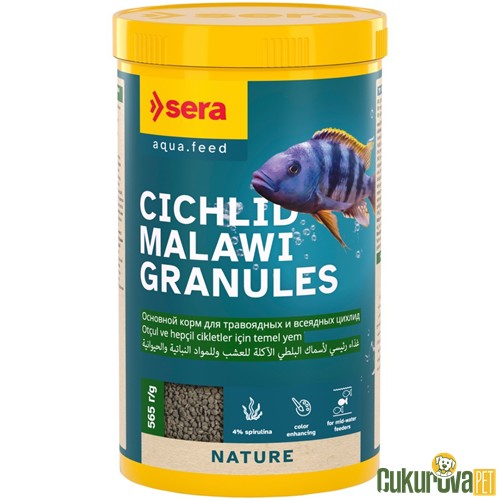 Sera Cichlid Malawi Granules Nature Granül Yem 1000 Ml - 565 Gr