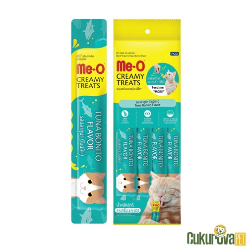 Me-O Creamy Treats Kurutulmuş Ton Balıklı Kedi Ödül Kreması 4 x 15 Gr