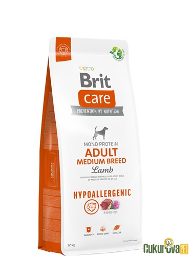 Brit Care Mono Protein Adult Medium Breed Kuzulu Yetişkin Köpek Maması 12 Kg