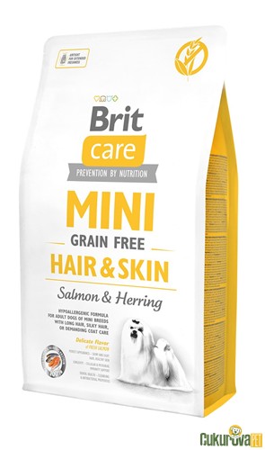 Brit Care Mini Hair&Skin Somonlu Ve Ri̇nga Balıklı Yetişkin Köpek Maması 2 Kg