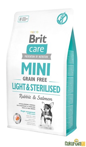 Brit Care Mini Light&Sterilised Tavşanlı Diyet Ve Kısırlaştırılmış Köpek Maması 2 Kg