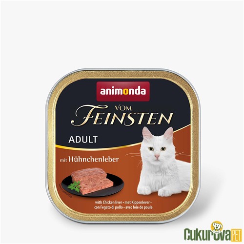 Animonda Vom Feinsten Adult Tavuk Ciğerli Yetişki̇n Kedi Yaş Maması 100 Gr