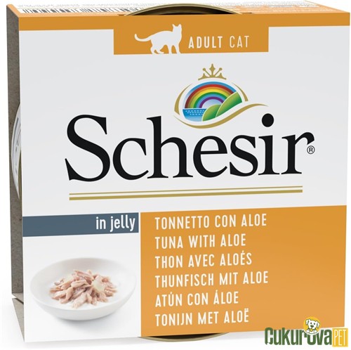 Schesir In Jelly Ton Balıklı ve Aloe Veralı Yetişkin Kedi Yaş Maması 85 Gr