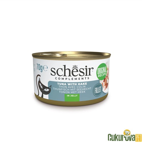 Schesir Complements In Jelly Ton Balıklı ve Barlam Balıklı Yetişkin Kedi Yaş Maması 85 Gr