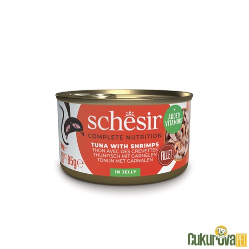 Schesir Complete Nutrition In Jelly Ton Balıklı ve Karidesli Yetişkin Kedi Yaş Maması 85 Gr