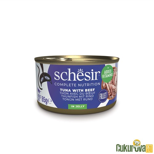 Schesir Complete Nutrition In Jelly Ton Balıklı ve Sığır Etli Kedi Yaş Maması 85 Gr