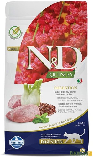 N&D Quinoa Digestion Kuzulu Ve Kinoalı Yetişkin Kedi Maması 1.5 Kg