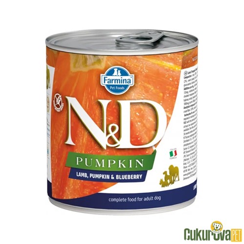 N&D Pumpkin Adult Kuzu Etli, Balkabaklı ve Yaban Mersinli Yetişki̇n Köpek Yaş Maması 285 Gr