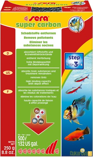 Sera Super Carbon / Akti̇f Karbon Kimyasal Filtre Malzemesi 250 Gr