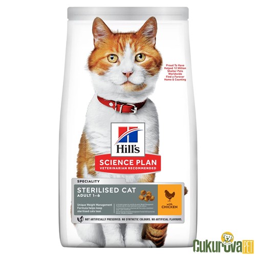 Hill's Science Plan Sterilised Kısırlaştırılmış Tavuk Etli Yetişki̇n Kedi Maması 3 Kg