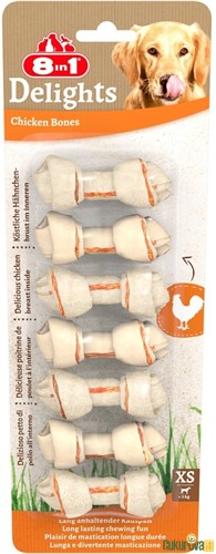 8 In 1 Delights Chicken Bones Tavuklu Köpek Ödül Kemiği XS / 7 Adet - 85 Gr