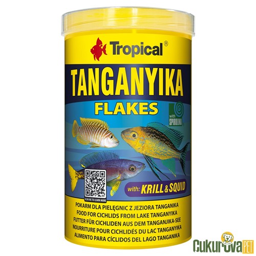 Tropical Tanganyika Flakes Pul Yem 1000 Ml - 200 Gr