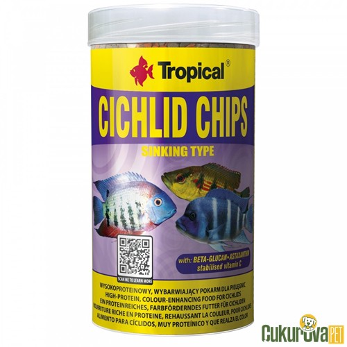 Tropical Cichlid Chips Pul Yem 1000 Ml - 520 Gr
