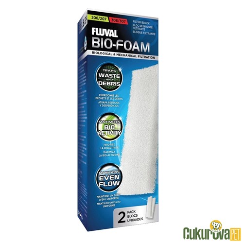 Fluval 206/207 - 306/307 İçin Bio-Foam Filtre Süngeri 2 Adet