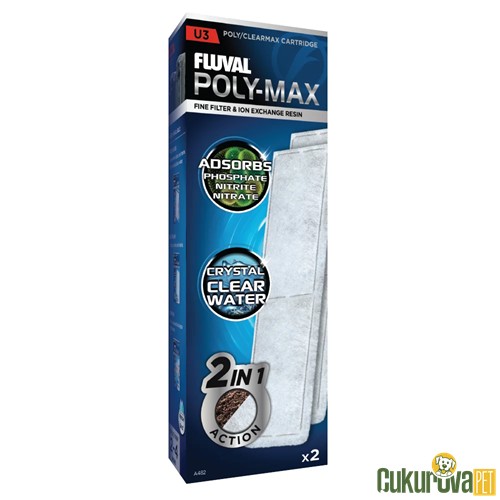 Fluval Poly-Max U3 Phosphate Nitrite / Fosfat Nitrit Giderici Filtre Süngeri 2 Adet