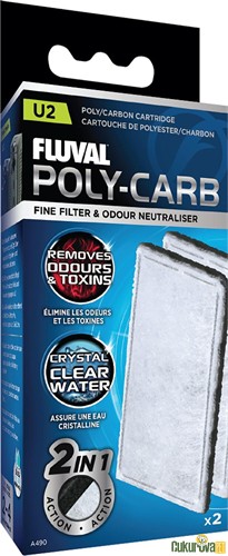 Fluval U2 Poly-Carb Filtre Süngeri 2 Adet