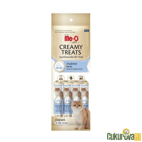 Me-O Creamy Treats Gold Ton Balıklı ve Biotinli Kedi Ödül Kreması 4 x 15 Gr