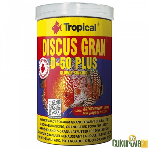 Tropical Discus Gran D-50 Plus Granül Yem 1000 Ml - 440 Gr