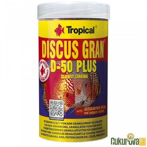 Tropical Discus Gran D-50 Plus Granül Yem 100 Ml - 44 Gr