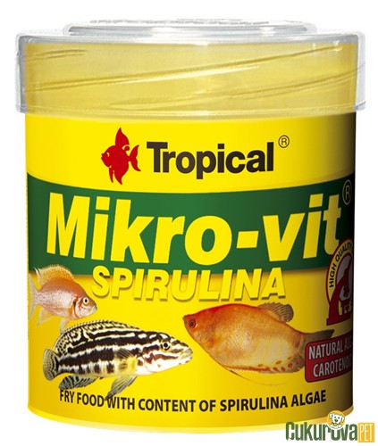 Tropical Mikro-vit Spirulina Toz Yem 50 Ml - 32 Gr