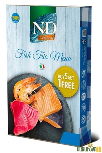 N&D Fish Trio Menu Balıklı Yetişkin Kedi Yaş Maması 70 Gr - 6 Al 5 Öde