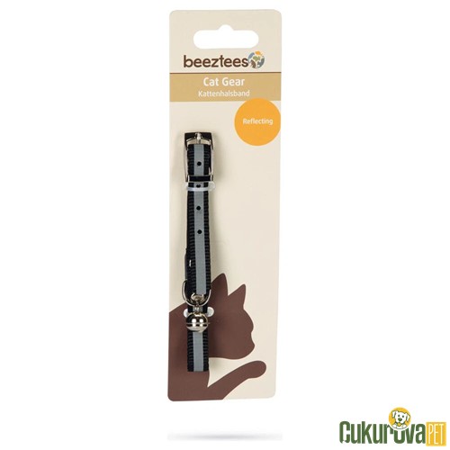 Beeztees Reflektörlü Kedi Boyun Tasması Siyah 31 Cm