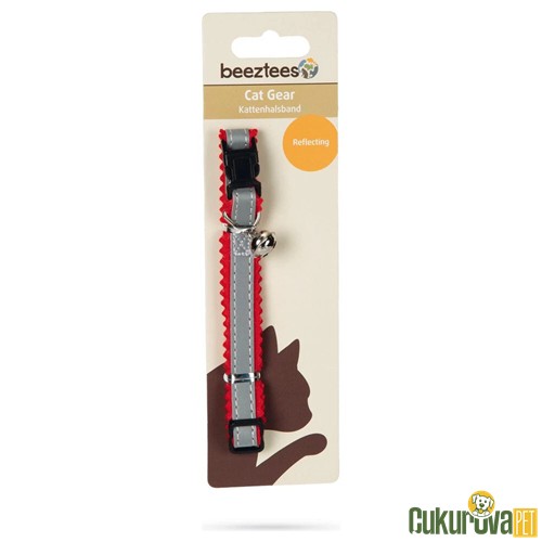 Beeztees Reflektörlü Kedi Boyun Tasması Kırmızı 31 Cm