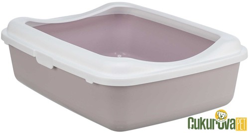 Trixie Litter Classic Açık Kedi Tuvaleti Açık Lila - Beyaz 37 x 15 x 48 Cm