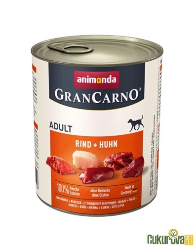 Animonda GranCarno Adult Sığır Etli ve Tavuklu Yetişki̇n Köpek Yaş Maması 400 Gr