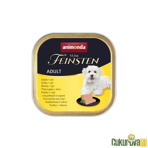 Animonda Vom Feinsten Adult Hindili ve Peynirli Yetişkin Köpek Yaş Maması 150 Gr