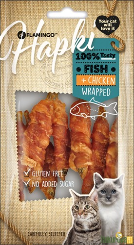 Flamingo Hapki Wrapped Tavuklu ve Balıklı Kedi Ödül Maması 50 Gr