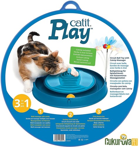 Catit Play Plastik Çember Kedi Otlu Oyuncak Mavi 40 Cm