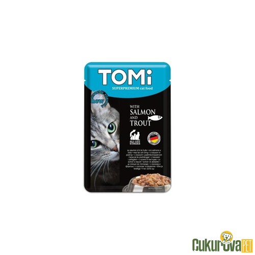 Tomi Somon ve Alabalıklı Yetişkin Kedi Yaş Maması 100 Gr