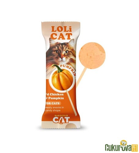 Eurogold Loli Cat Tavuklu ve Bal Kabaklı Lolipop Kedi Ödül Maması 1.5 Gr