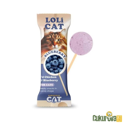 Eurogold Loli Cat Tavuklu ve Yaban Mersinli Lolipop Kedi Ödül Maması 1.5 Gr