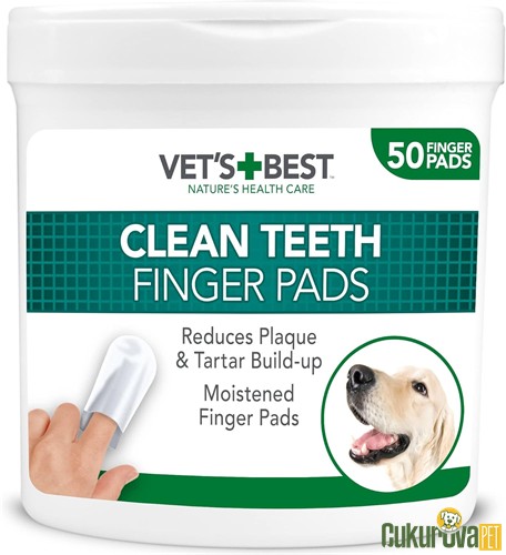 Vet's Best Fingers Pads Köpek Ağız ve Diş Temizleme Parmak Pedi 50 Adet