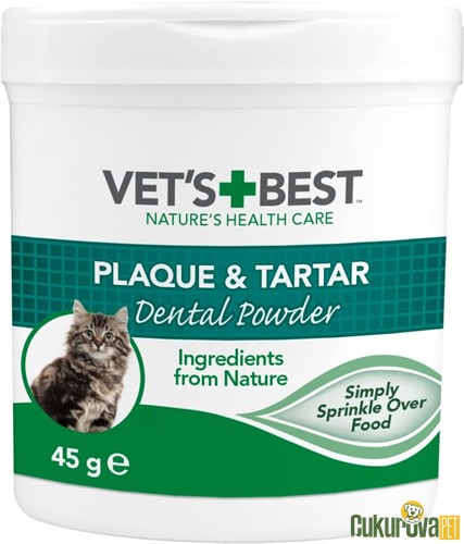 Vet's Best Plaque & Tartar Dental Power Kediler İçi̇n Plak ve Tartar Engelleyici Ağız Bakım Tozu 45 Gr