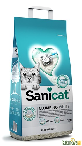 Sanicat Clumping White Bentonit Kedi Kumu 10 L